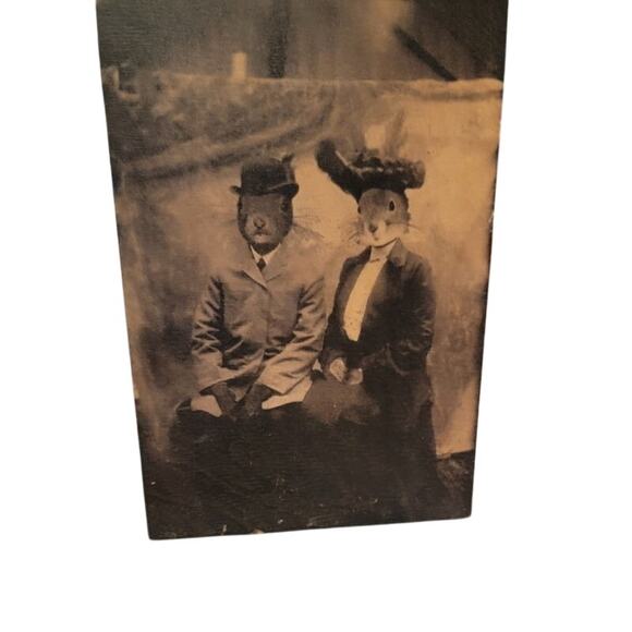 Jake Genen Lincoln Family Squirrels Art on Wood Rustic Whimsical Home Decor - Picture 3 of 8